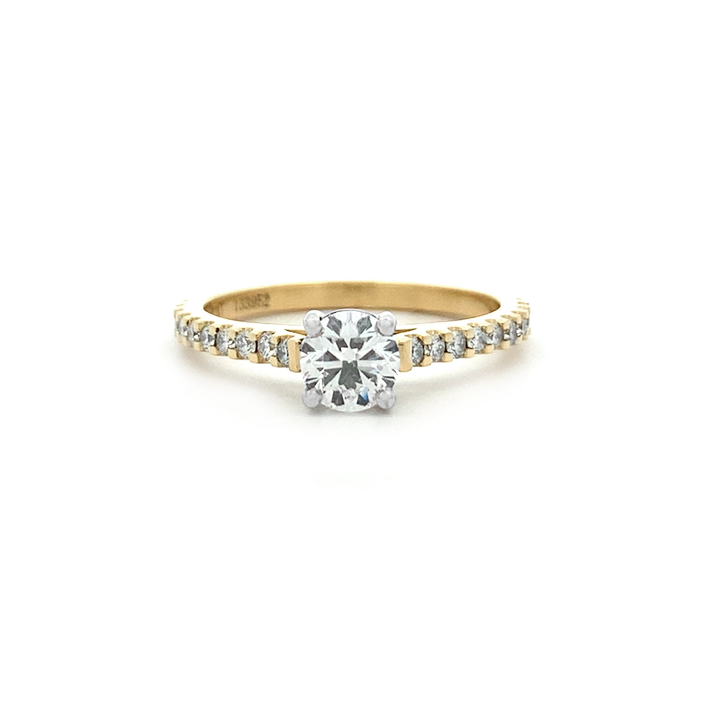Belle: Brilliant Cut Diamond Solitaire Ring in Yellow Gold | 0.78ctw