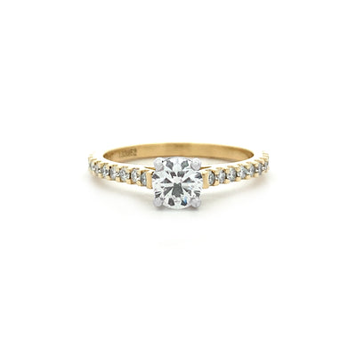 Belle: Brilliant Cut Diamond Solitaire Ring in Yellow Gold | 0.78ctw