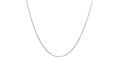 Fine Wheat Chain in Platinum in 45cm