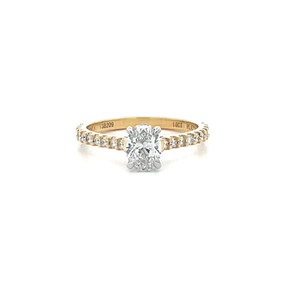 Belle: Oval Cut Diamond Solitaire Ring in Yellow Gold | 0.98ctw