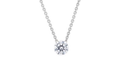 The Floeting® Diamond Pendant in White Gold | 0.32ct D VS1