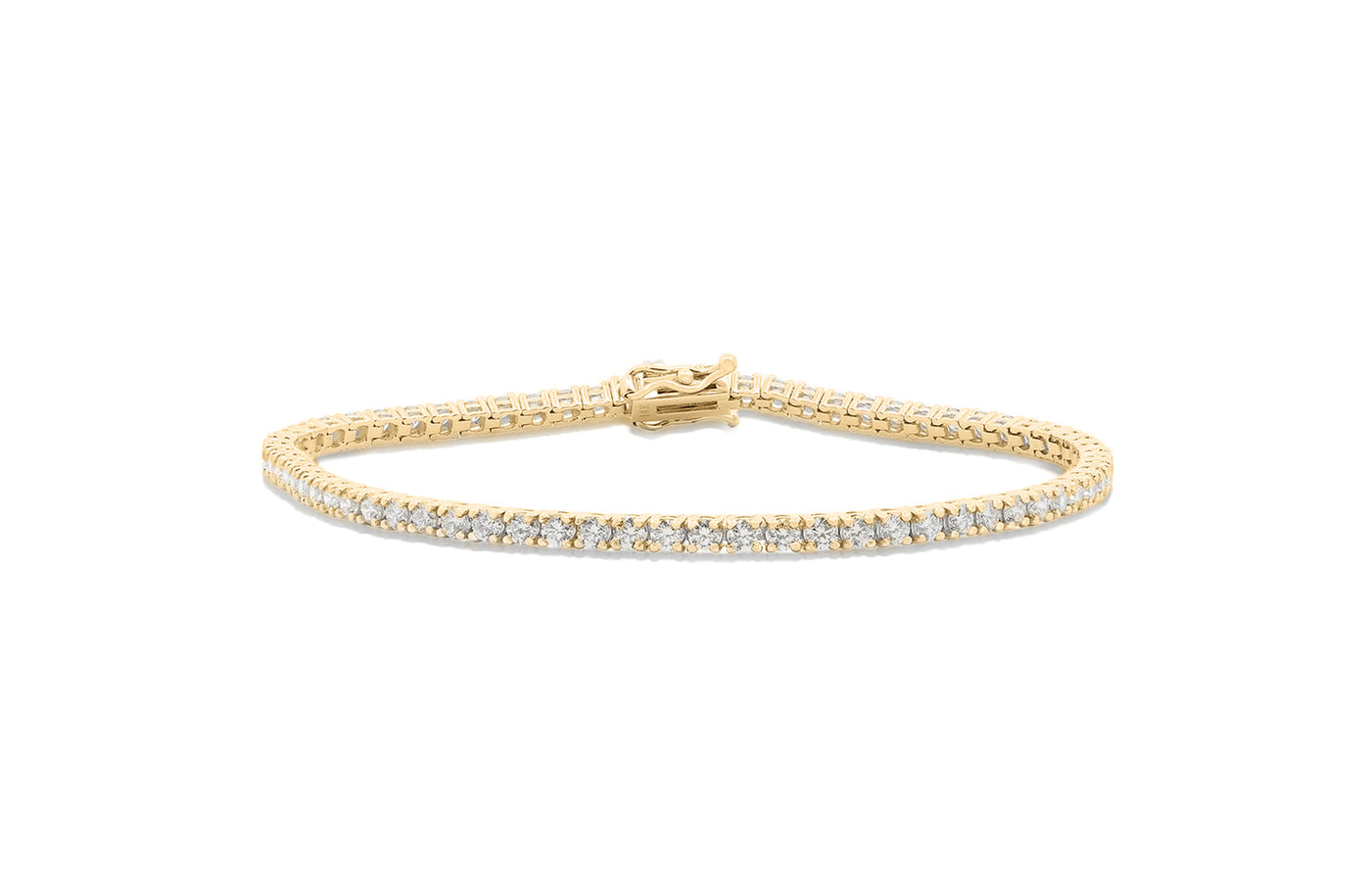 Diamond Brilliant Cut Tennis Bracelet in Gold