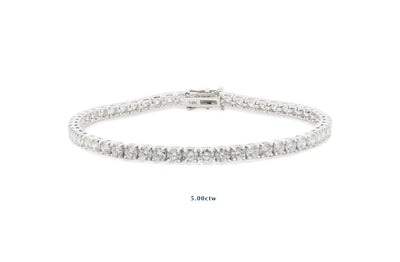 Diamond Brilliant Cut Tennis Bracelet in Gold