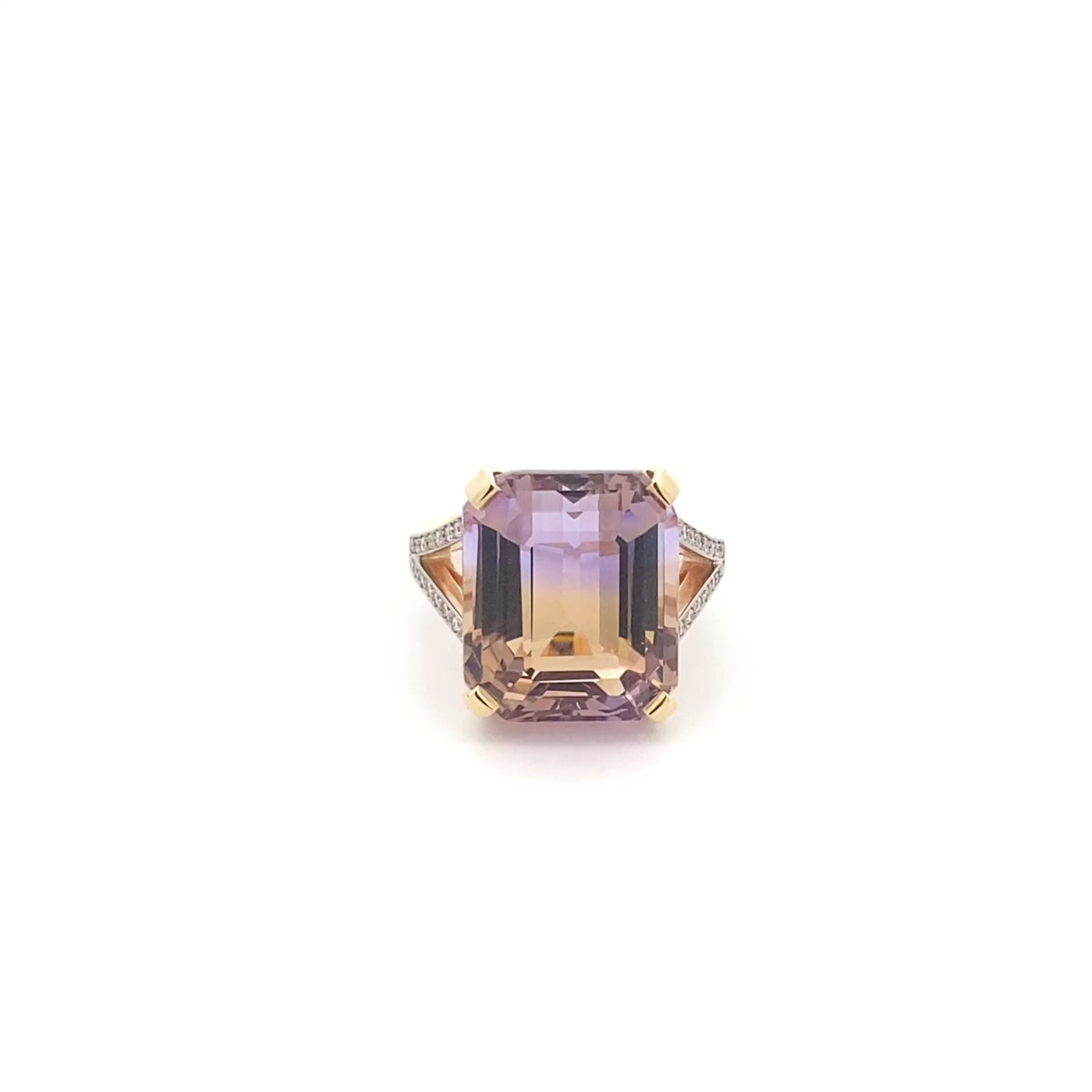 Iris: Ametrine & Diamond Dress Ring in Yellow | 18.34ct