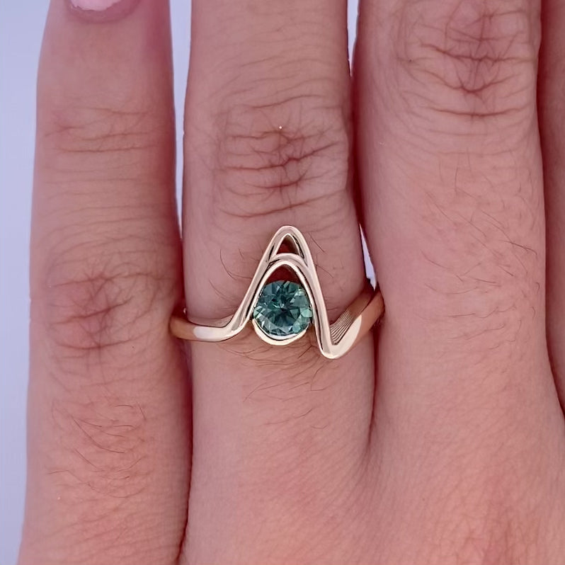 Cove: Teal Sapphire Ring