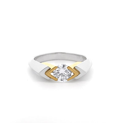 Raize Delicate: Brilliant Cut Diamond Solitaire Ring in Platinum | 0.60ct