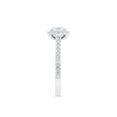 Adorn: Princess Diamond Halo Ring with Diamond Band