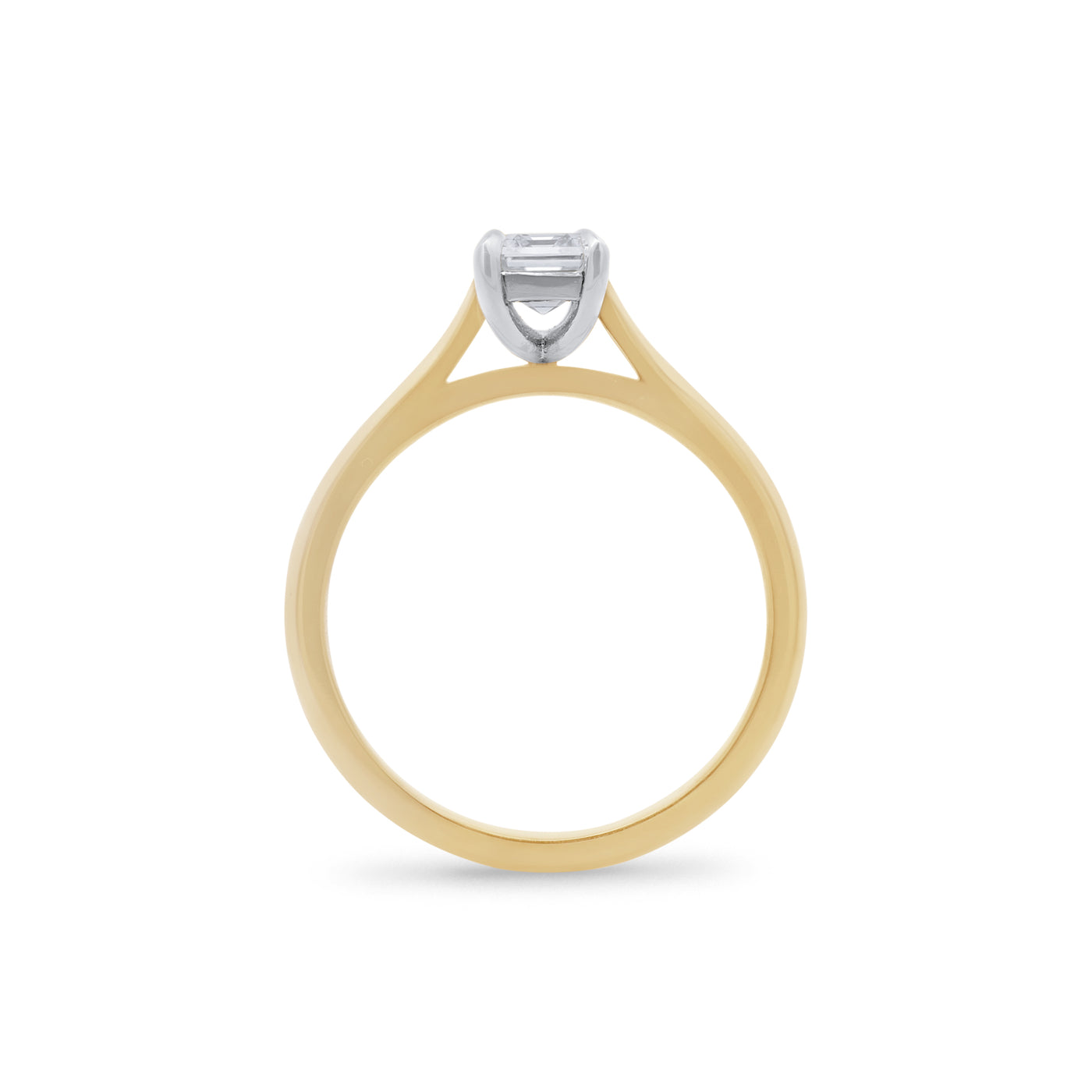 Alice: Emerald Cut Diamond Solitaire Ring