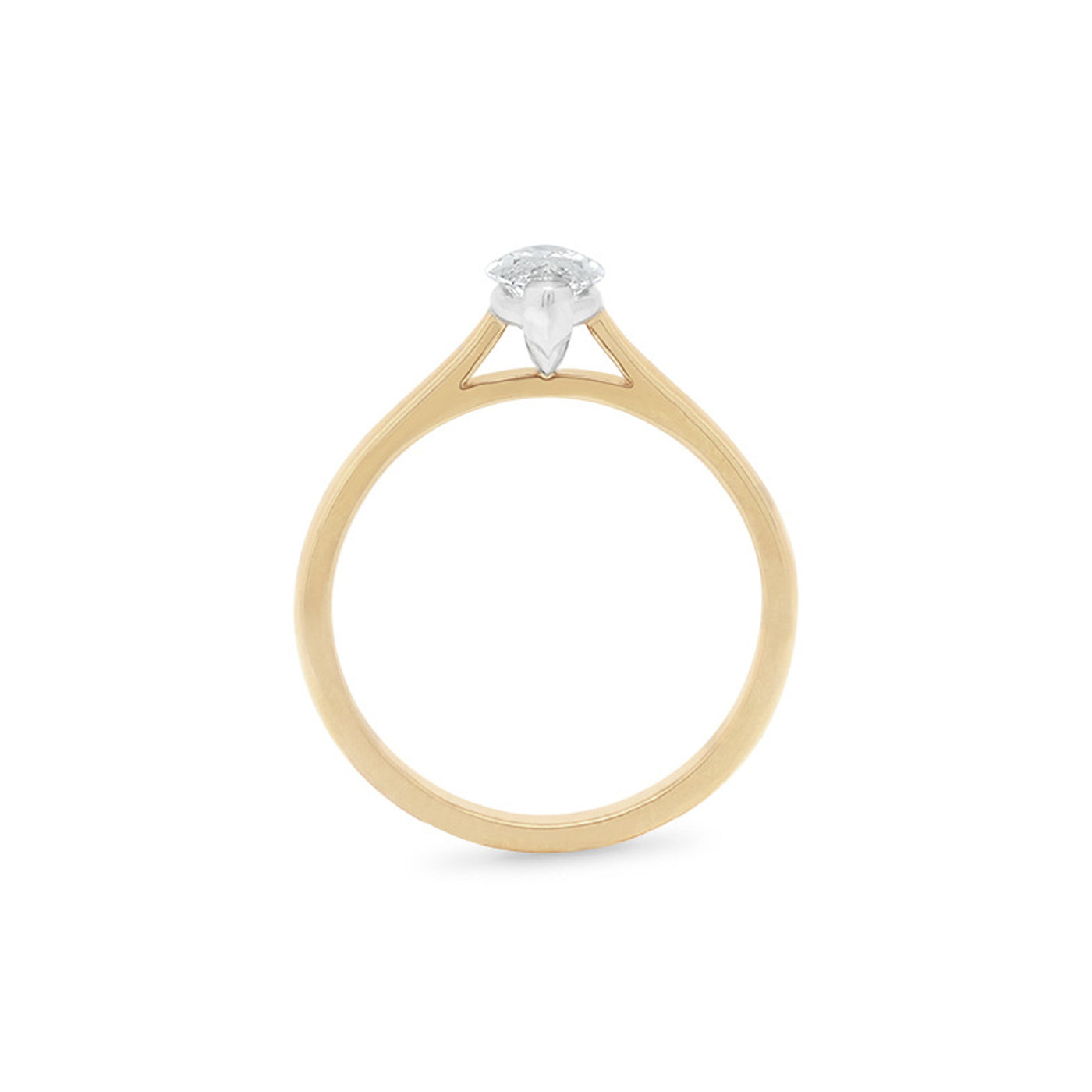 Alice: Marquise Cut Diamond Solitaire Ring