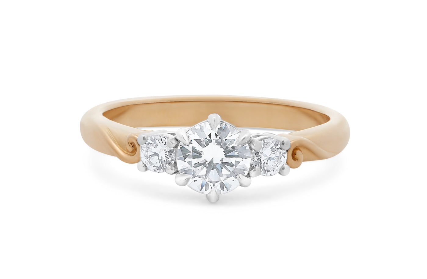 Awa: Brilliant Cut Diamond Three Stone Ring