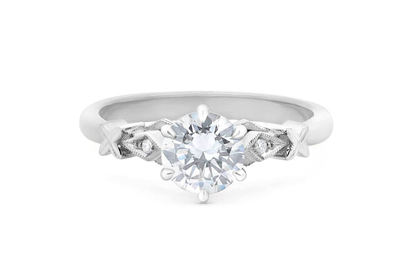 Diadem: Brilliant Cut Diamond Solitaire Ring