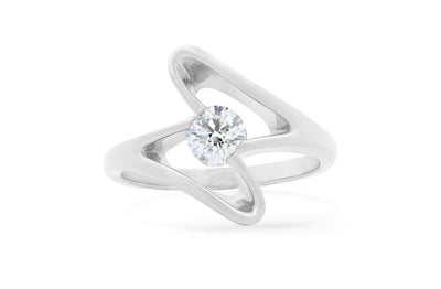 Fluvial: Brilliant Cut Diamond Ring