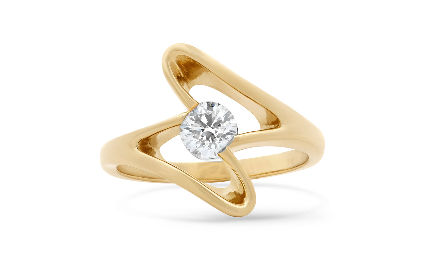 Fluvial: Brilliant Cut Diamond Ring