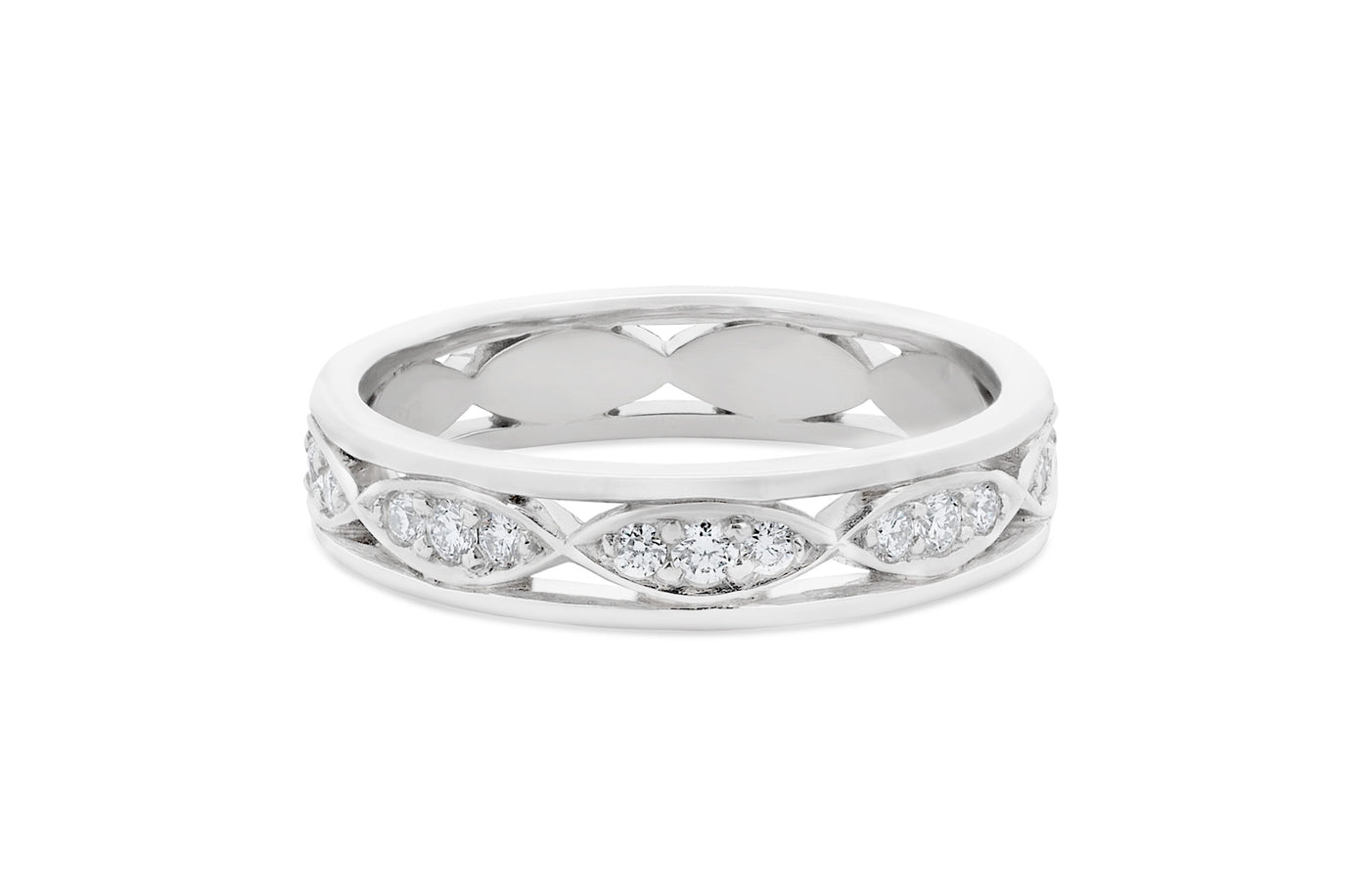 Brilliant Cut Diamond Set Infinite Eternity Ring