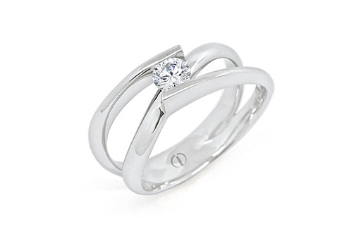 Infinity Delicate: Brilliant Cut Diamond Solitaire Ring