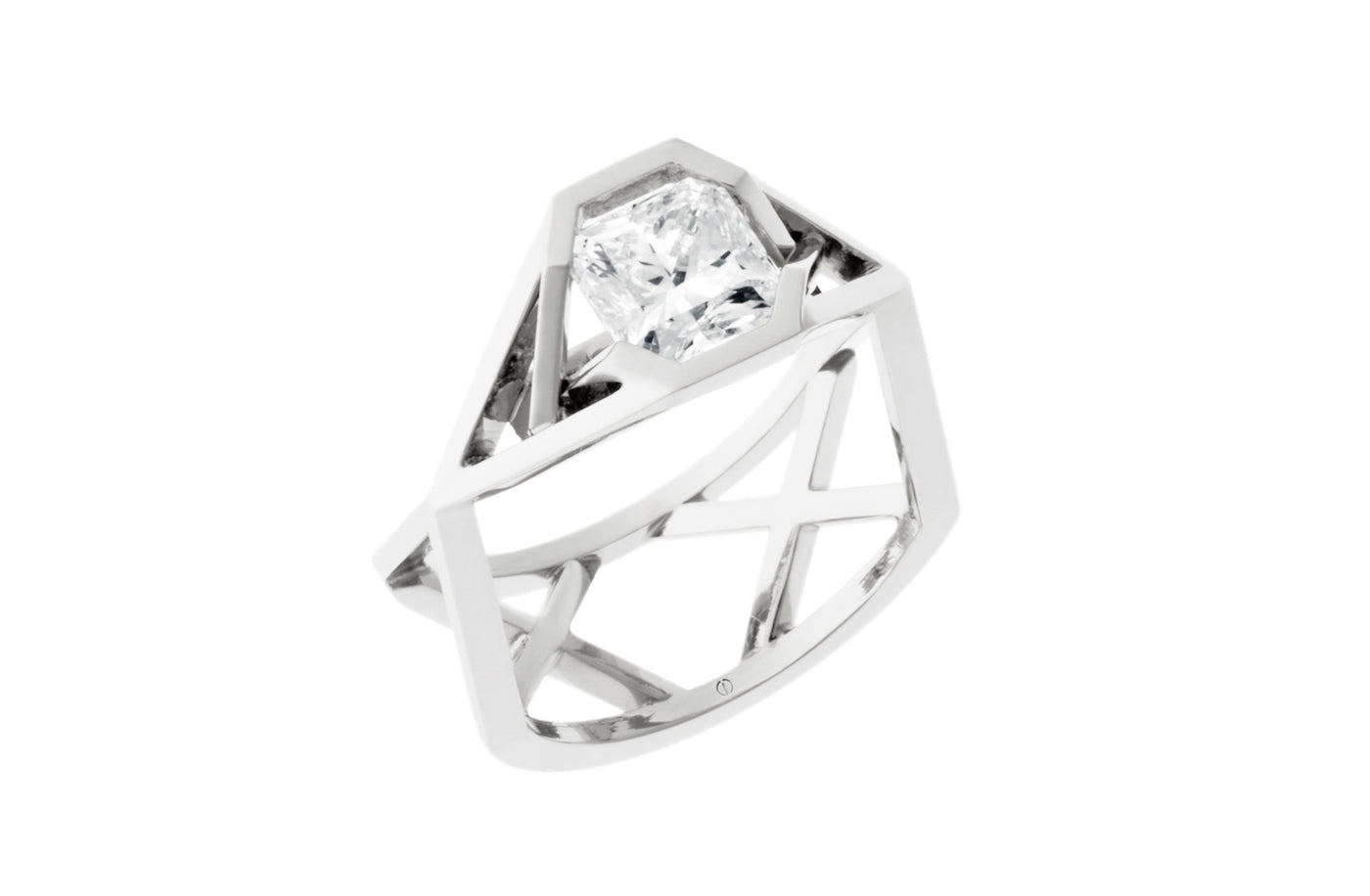 Manhattan: Radiant Cut Diamond Solitaire Ring