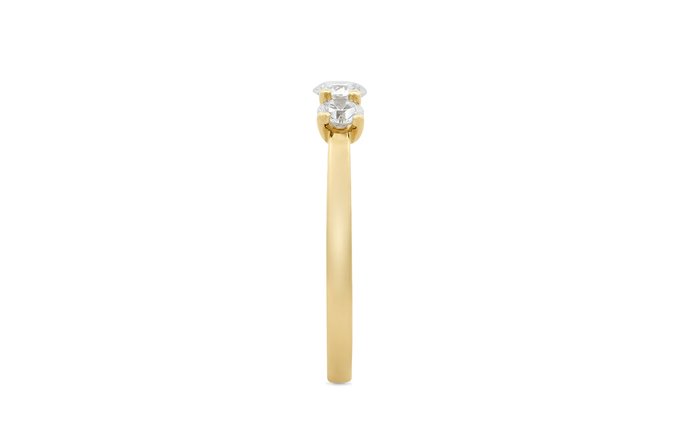 Petite: Brilliant Cut Diamond Three Stone Ring