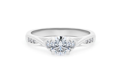 Pirouette: Brilliant Cut Diamond Solitaire Ring