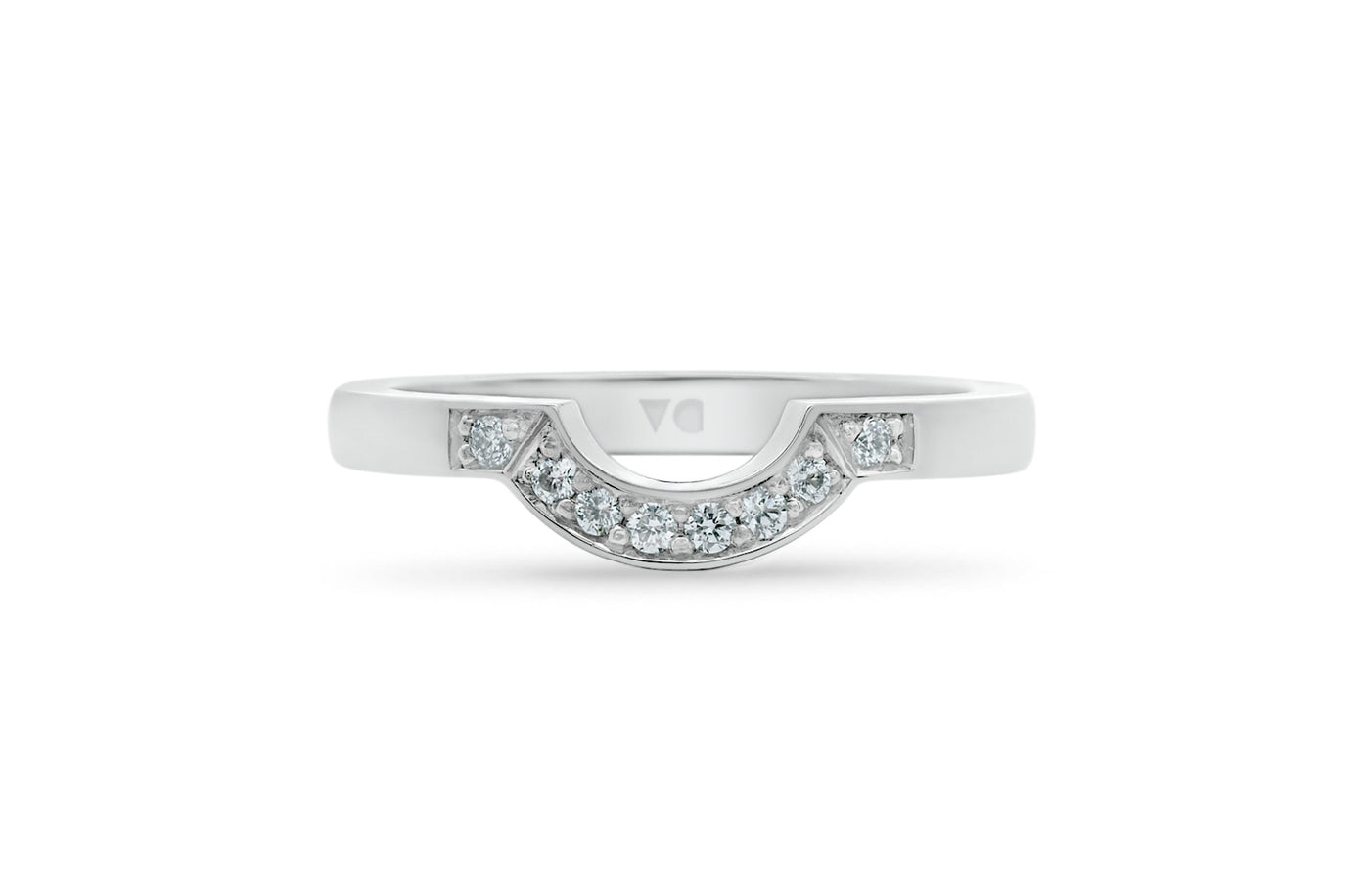 Brilliant Diamond Set U' Shaped Ring