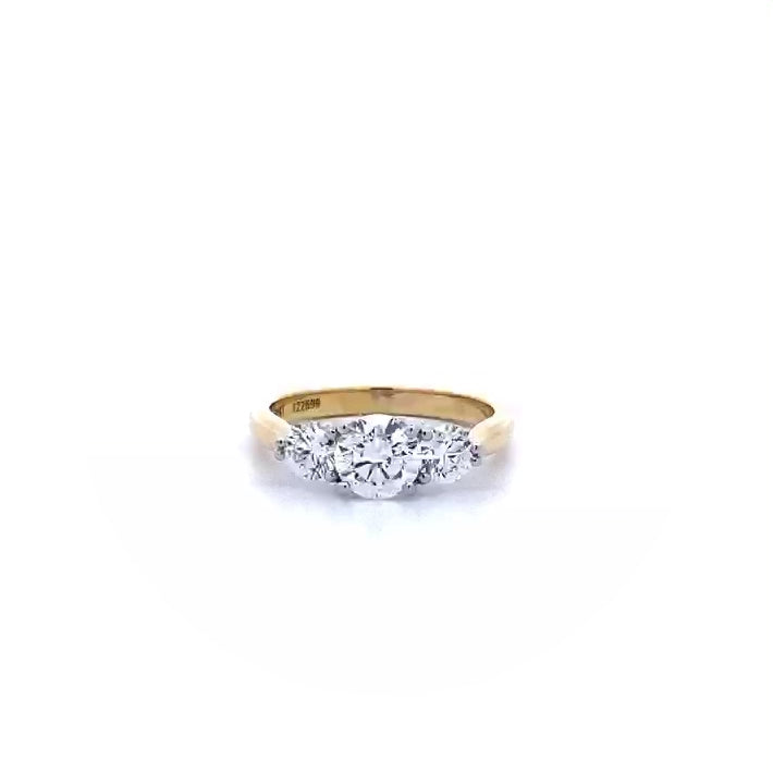 Entwine: Brilliant Cut Diamond Three Stone Ring