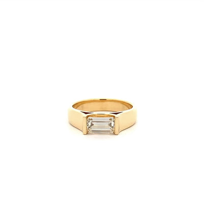 Celeste: Emerald Cut Diamond Solitaire Ring