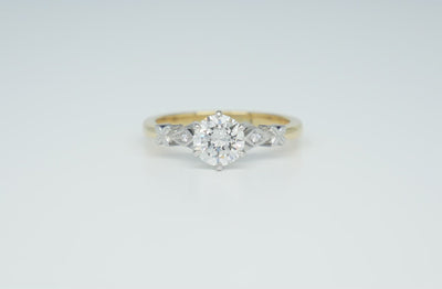 Diadem: Brilliant Cut Diamond Solitaire Ring