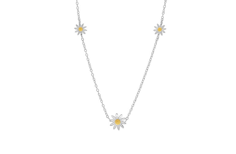 Triple Daisy Necklace – The Village Goldsmith