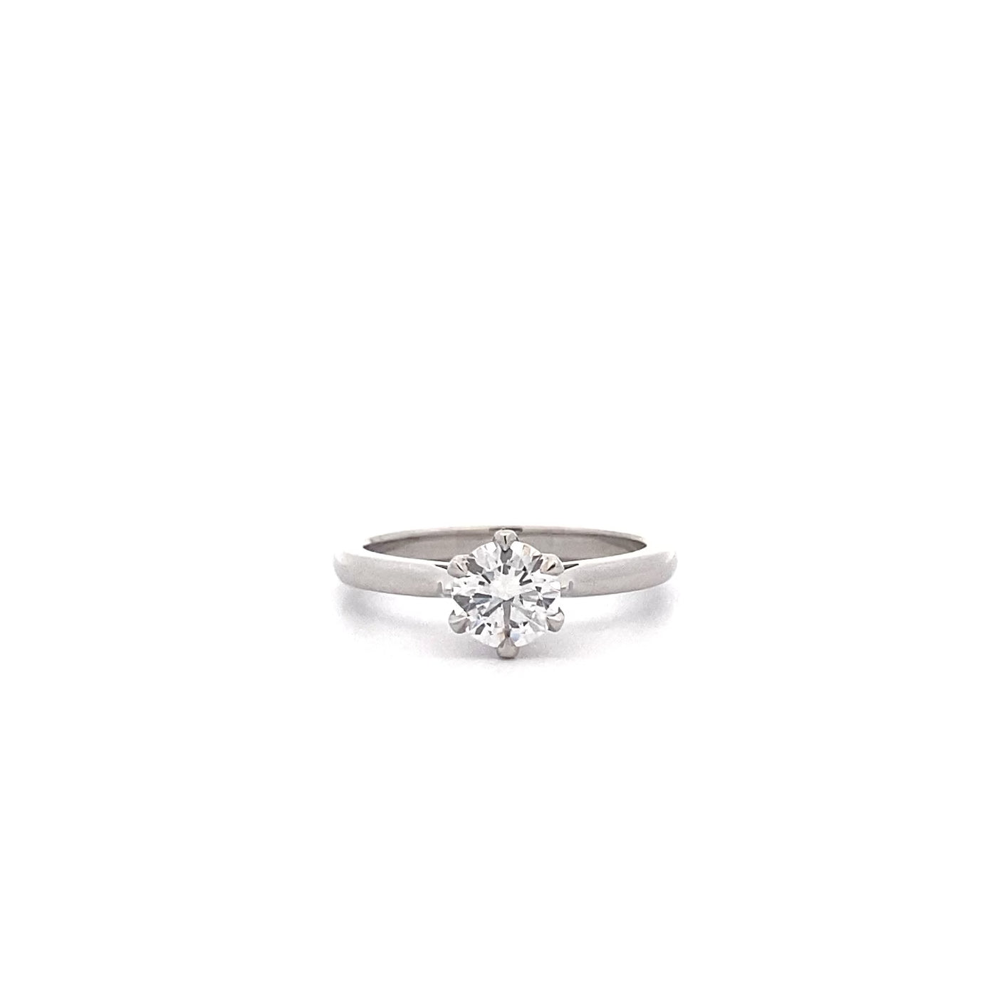 Jolie: Brilliant Cut Diamond Solitaire Ring in Platinum | 0.80ct G VS2