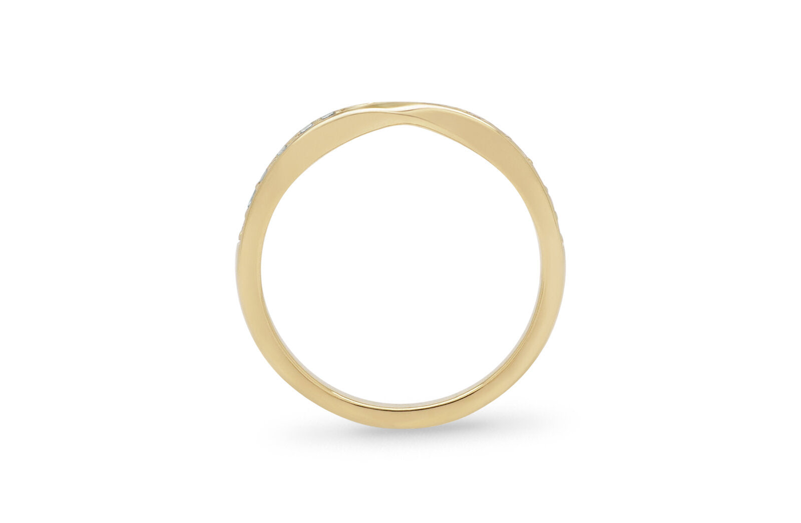 Brilliant Cut Diamond Set Cinched Ring