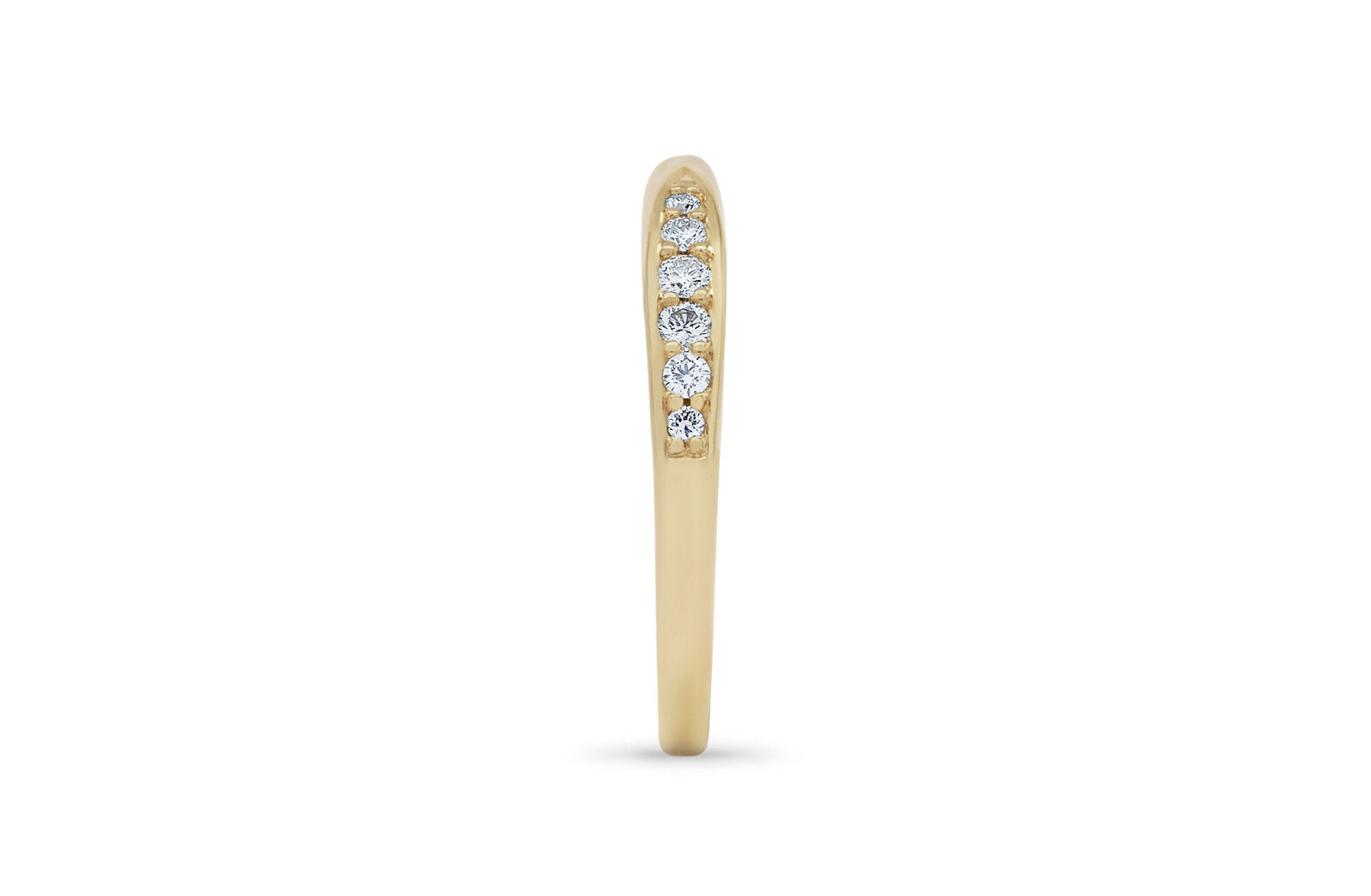 Brilliant Cut Diamond Set Cinched Ring