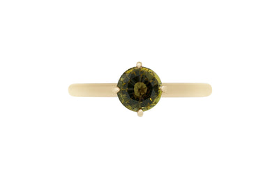 Explorer: Green Tourmaline Four Claw Solitaire Ring