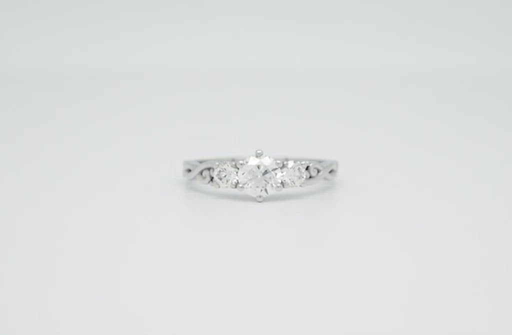 Cara: Brilliant Cut Diamond Three Stone Ring