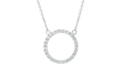 Evermore: Diamond Set Circle Necklace