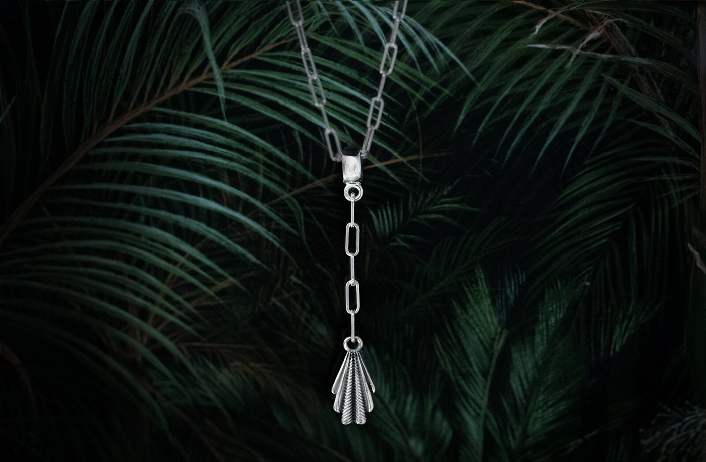 Pīwakawaka Drop Sterling Silver Pendant