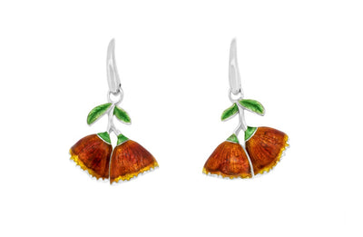 Pohutukawa Enamel Drop Earrings