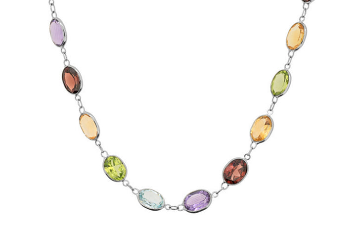 Streak of Colour: Gemstone Necklace in Gold – The