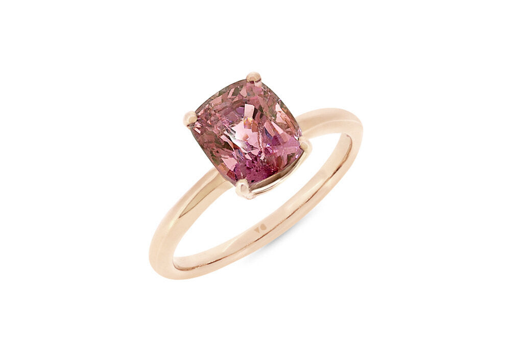 Purple Spinel Solitaire Ring