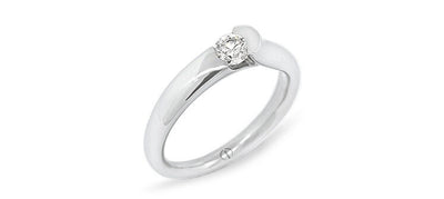 Stellad Evo Delicate: Brilliant Cut Diamond Solitaire Ring